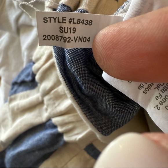 Madewell Huston Pull-On Crop Linen Pants in Stripe - Size Large - Picture 12 of 12